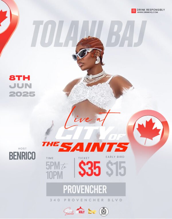 Tolani Baj Live at City of The Saints - Ticket